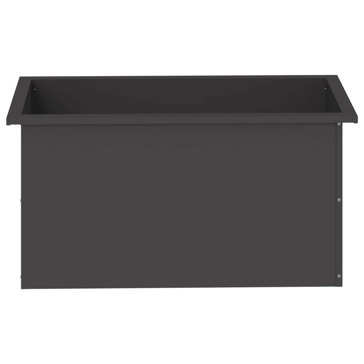 Plantenbak met led Zwart 40 x 80 x 40 cm Staal