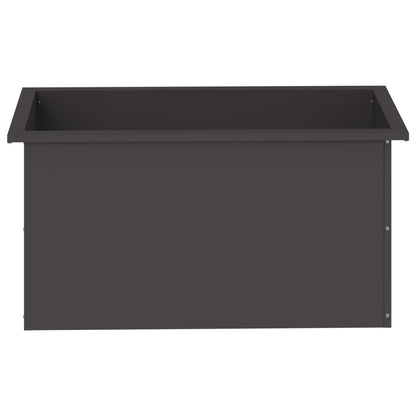 Plantenbak met led Zwart 40 x 80 x 40 cm Staal