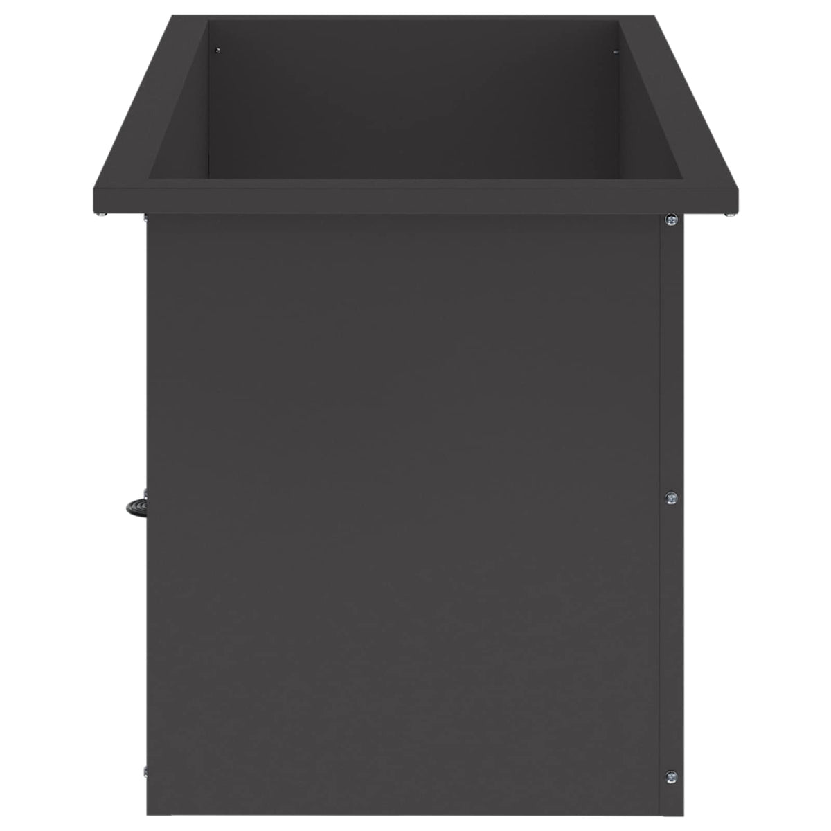 Plantenbak met led Zwart 40 x 80 x 40 cm Staal