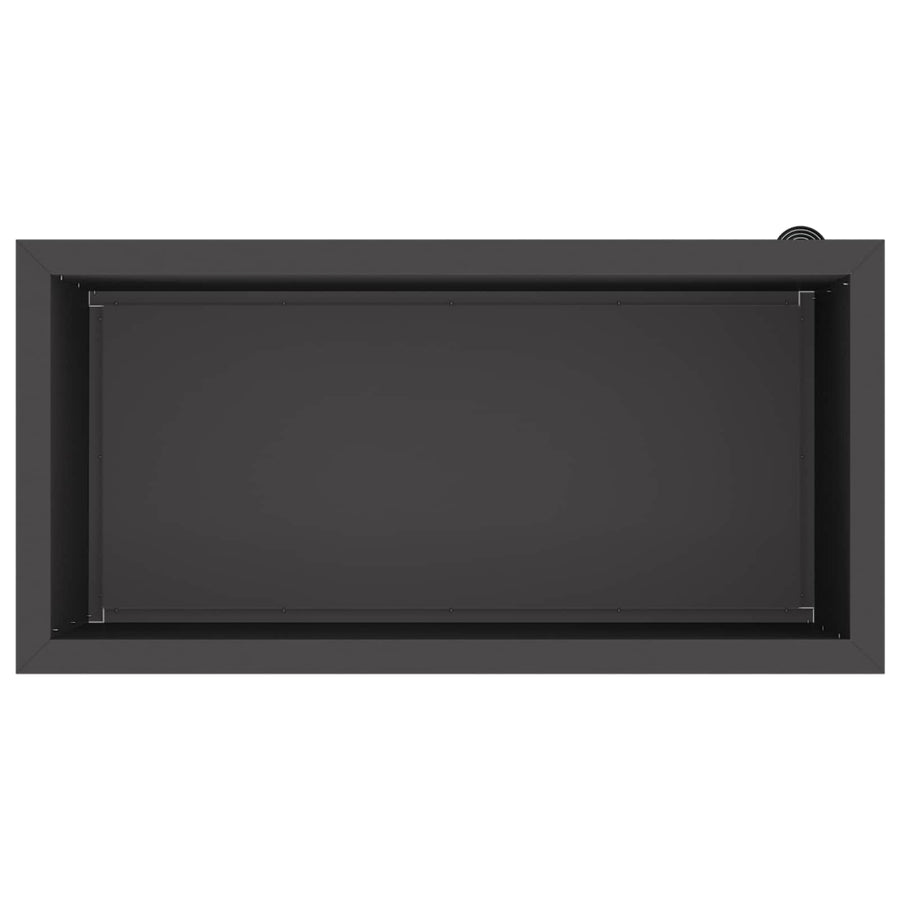 Plantenbak met led Zwart 40 x 80 x 40 cm Staal