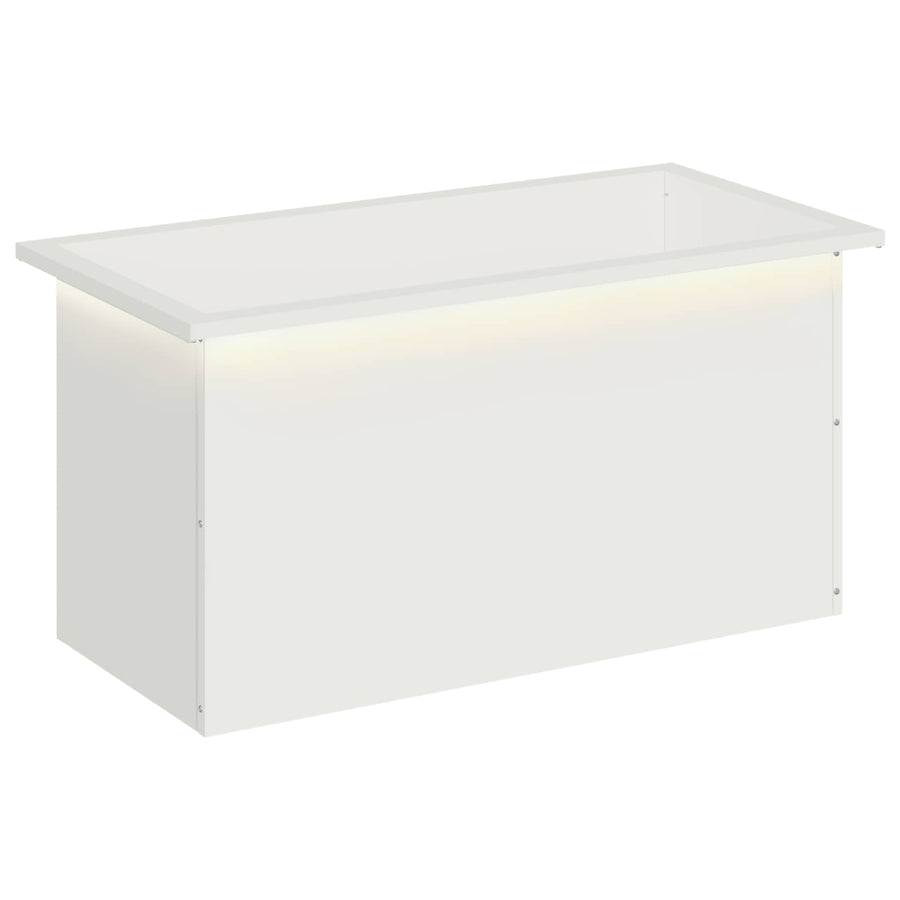 Plantenbak met led Wit 40 x 80 x 40 cm Staal