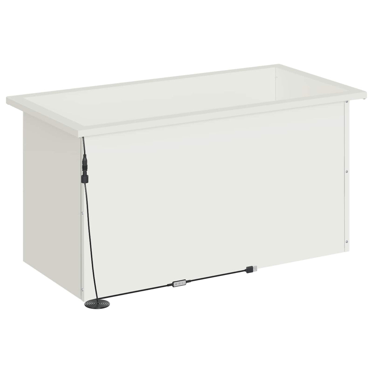Plantenbak met led Wit 40 x 80 x 40 cm Staal