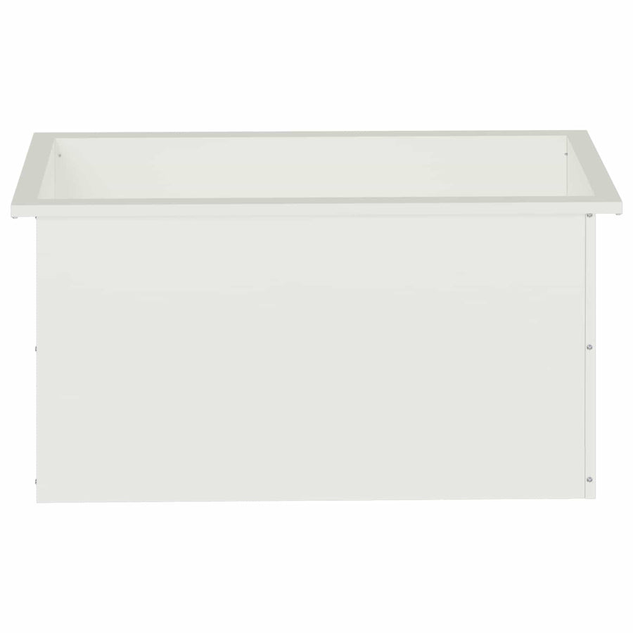 Plantenbak met led Wit 40 x 80 x 40 cm Staal