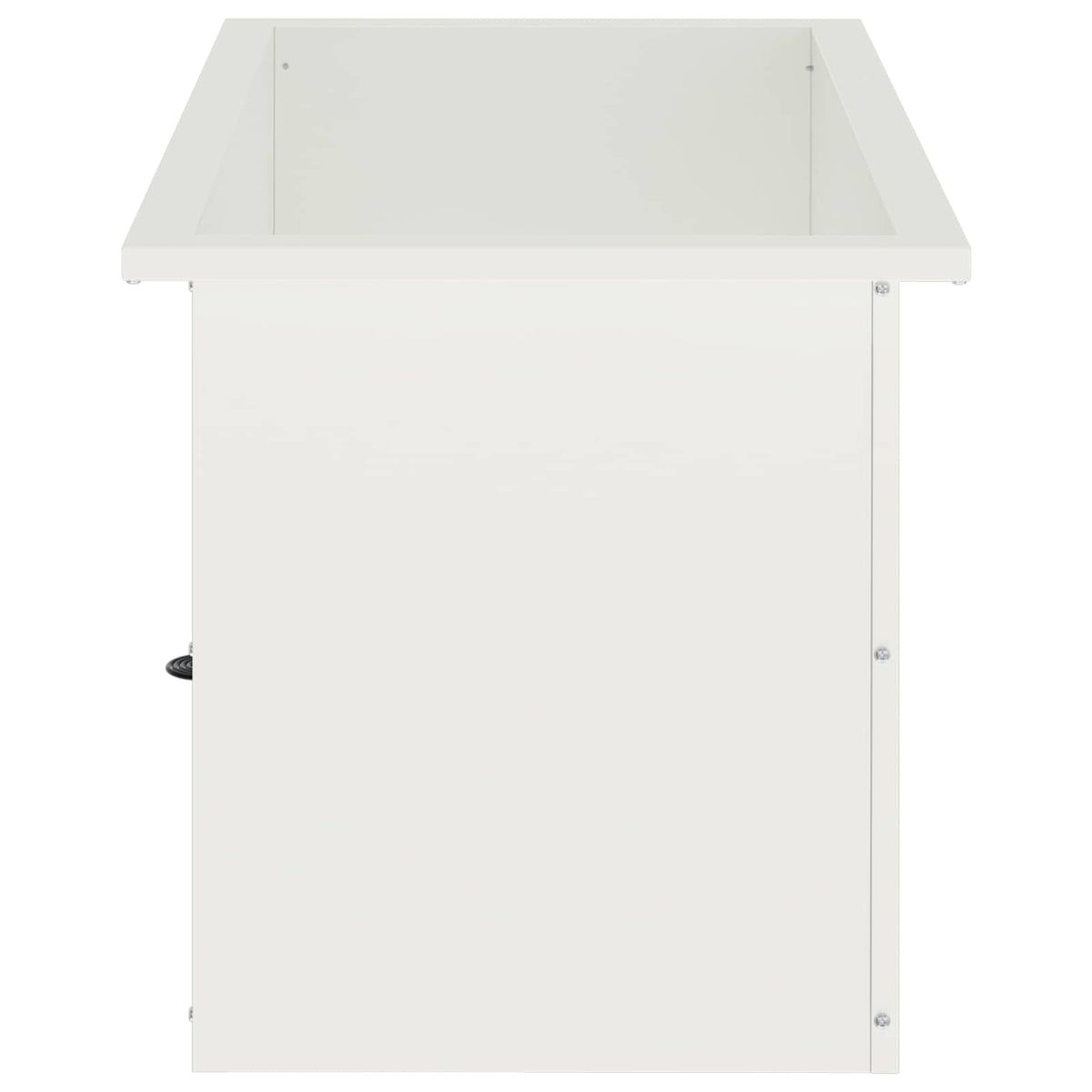 Plantenbak met led Wit 40 x 80 x 40 cm Staal