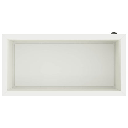 Plantenbak met led Wit 40 x 80 x 40 cm Staal