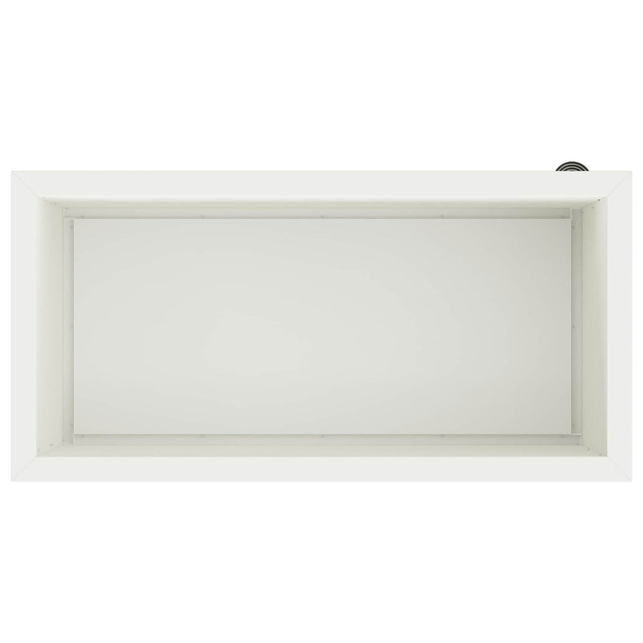 Plantenbak met led Wit 40 x 80 x 40 cm Staal