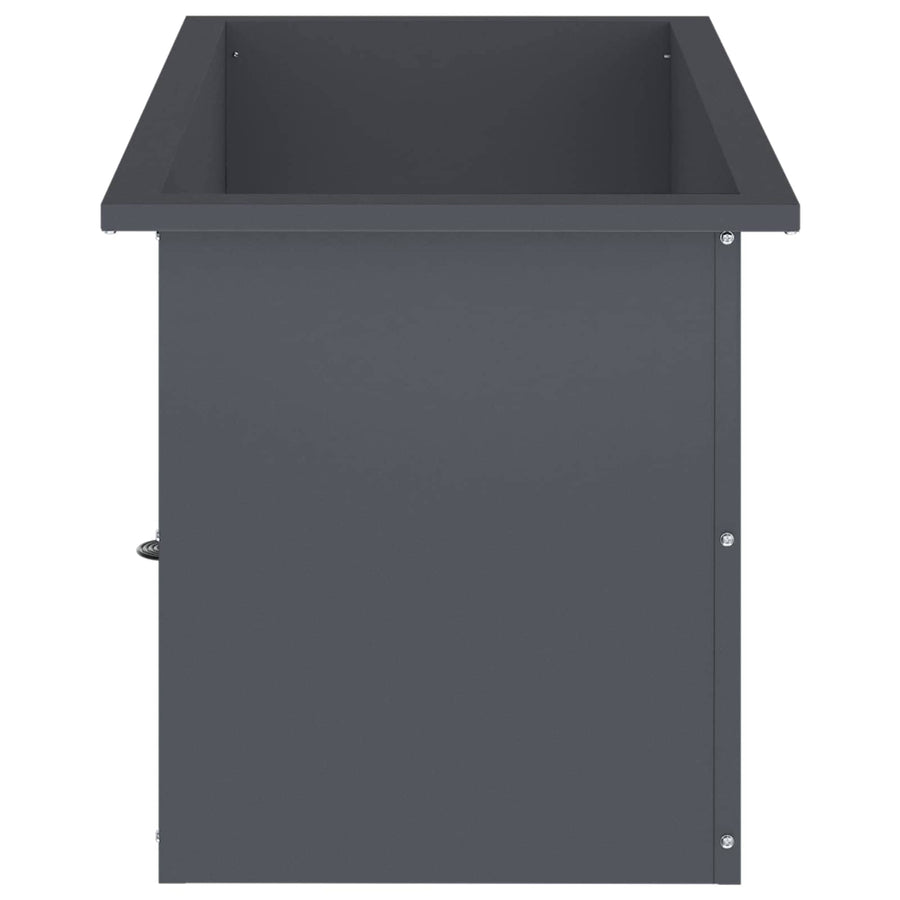 Plantenbak met led Antraciet 40 x 80 x 40 cm Staal