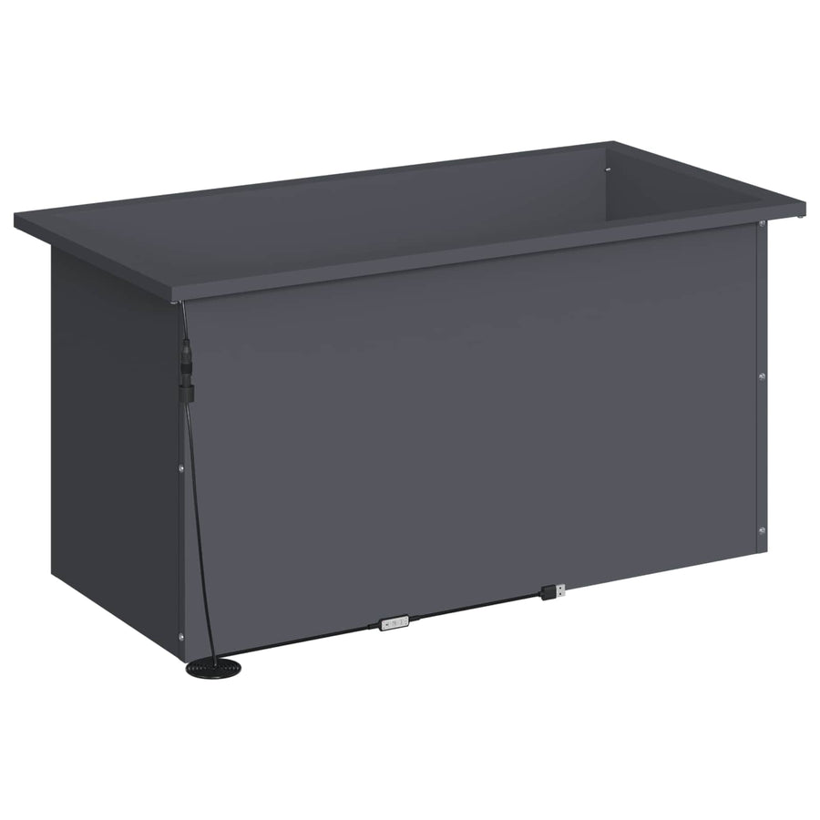 Plantenbak met led 2 st Antraciet 40 x 80 x 40 cm Staal