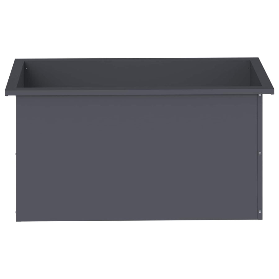 Plantenbak met led 2 st Antraciet 40 x 80 x 40 cm Staal