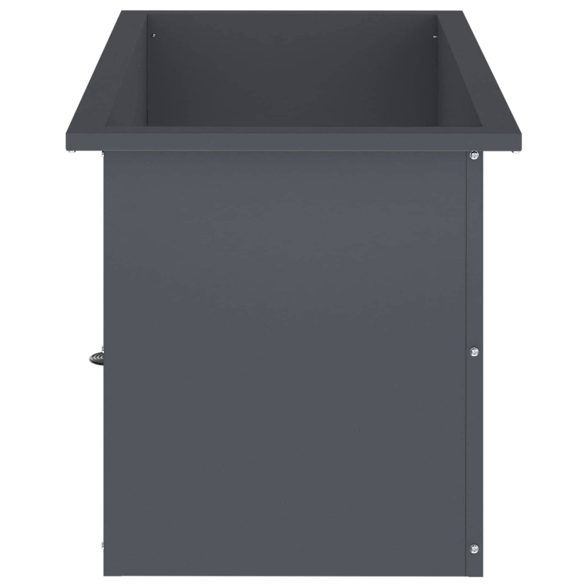 Plantenbak met led 2 st Antraciet 40 x 80 x 40 cm Staal