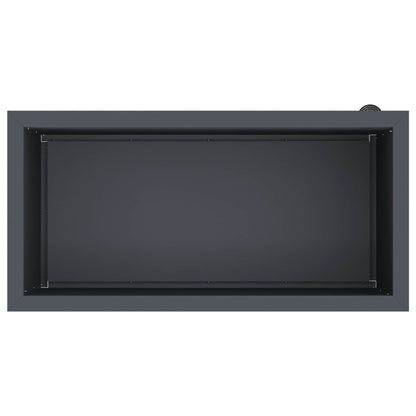 Plantenbak met led 2 st Antraciet 40 x 80 x 40 cm Staal