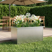 Plantenbak zilver 40x80x40 cm roestvrij staal met LED