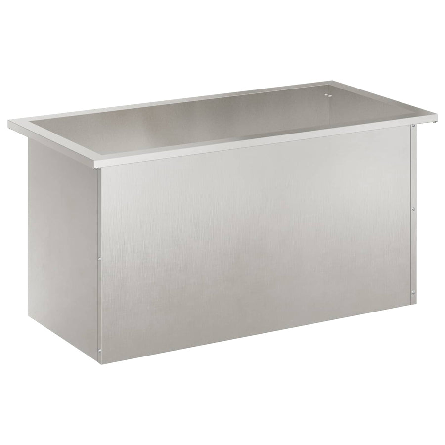 Plantenbak met led zilver 40 x 80 x 40 cm Roestvrij staal