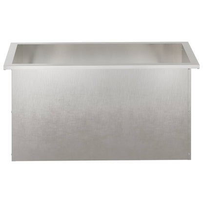 Plantenbak met led zilver 40 x 80 x 40 cm Roestvrij staal