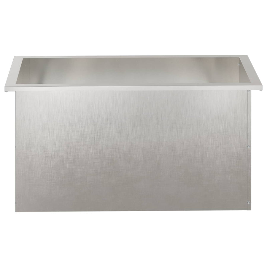 Plantenbak met led zilver 40 x 80 x 40 cm Roestvrij staal