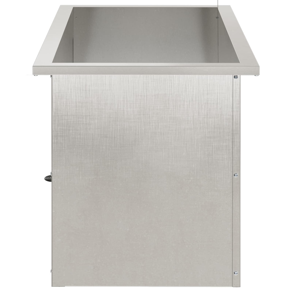 Plantenbak met led 2 st zilver 40 x 80 x 40 cm Roestvrij staal