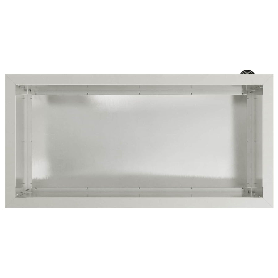 Plantenbak met led 2 st zilver 40 x 80 x 40 cm Roestvrij staal