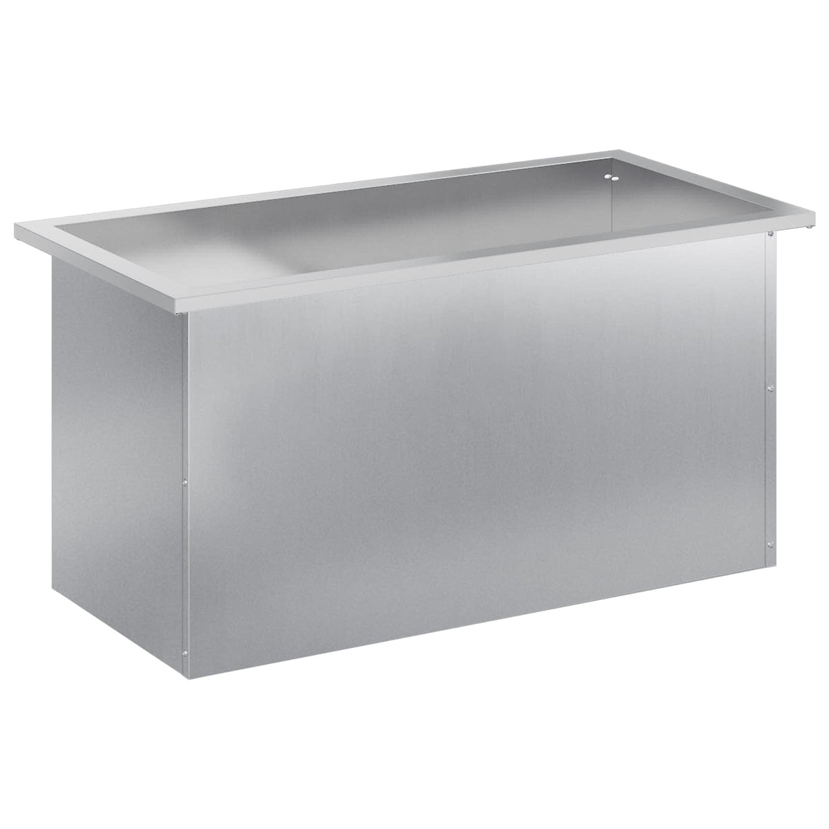 Plantenbak met led zilver 40 x 80 x 40 cm Gegalvaniseerd staal