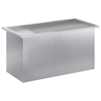 Plantenbak met led zilver 40 x 80 x 40 cm Gegalvaniseerd staal