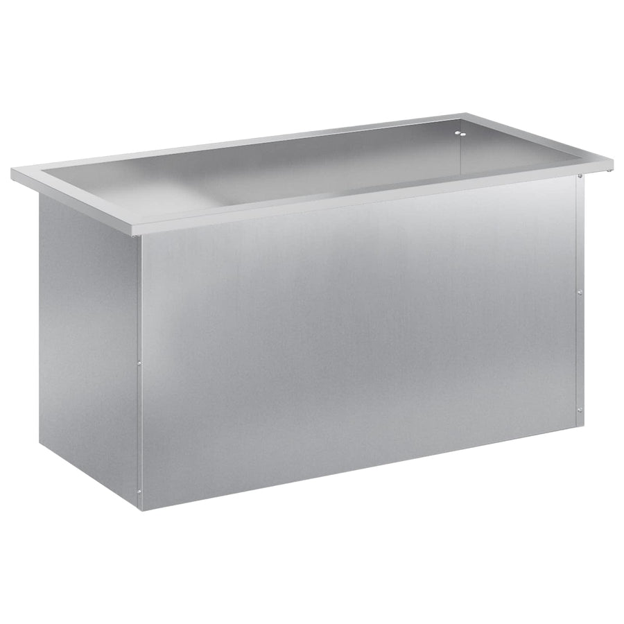 Plantenbak met led zilver 40 x 80 x 40 cm Gegalvaniseerd staal