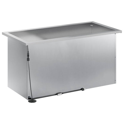 Plantenbak met led zilver 40 x 80 x 40 cm Gegalvaniseerd staal