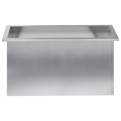 Plantenbak met led zilver 40 x 80 x 40 cm Gegalvaniseerd staal