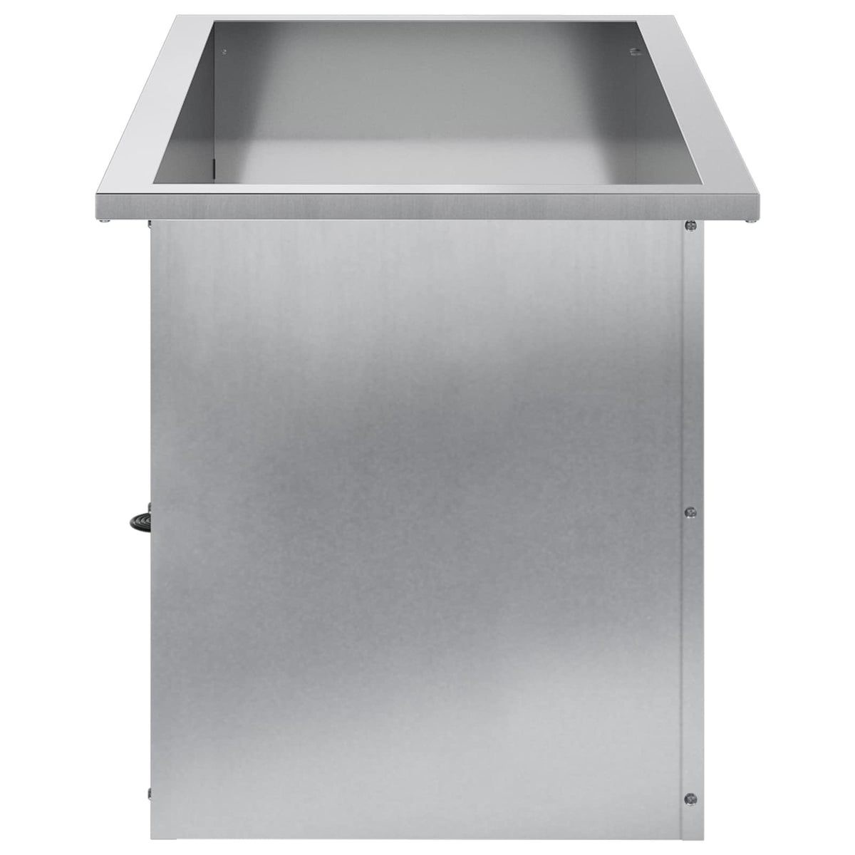 Plantenbak met led zilver 40 x 80 x 40 cm Gegalvaniseerd staal
