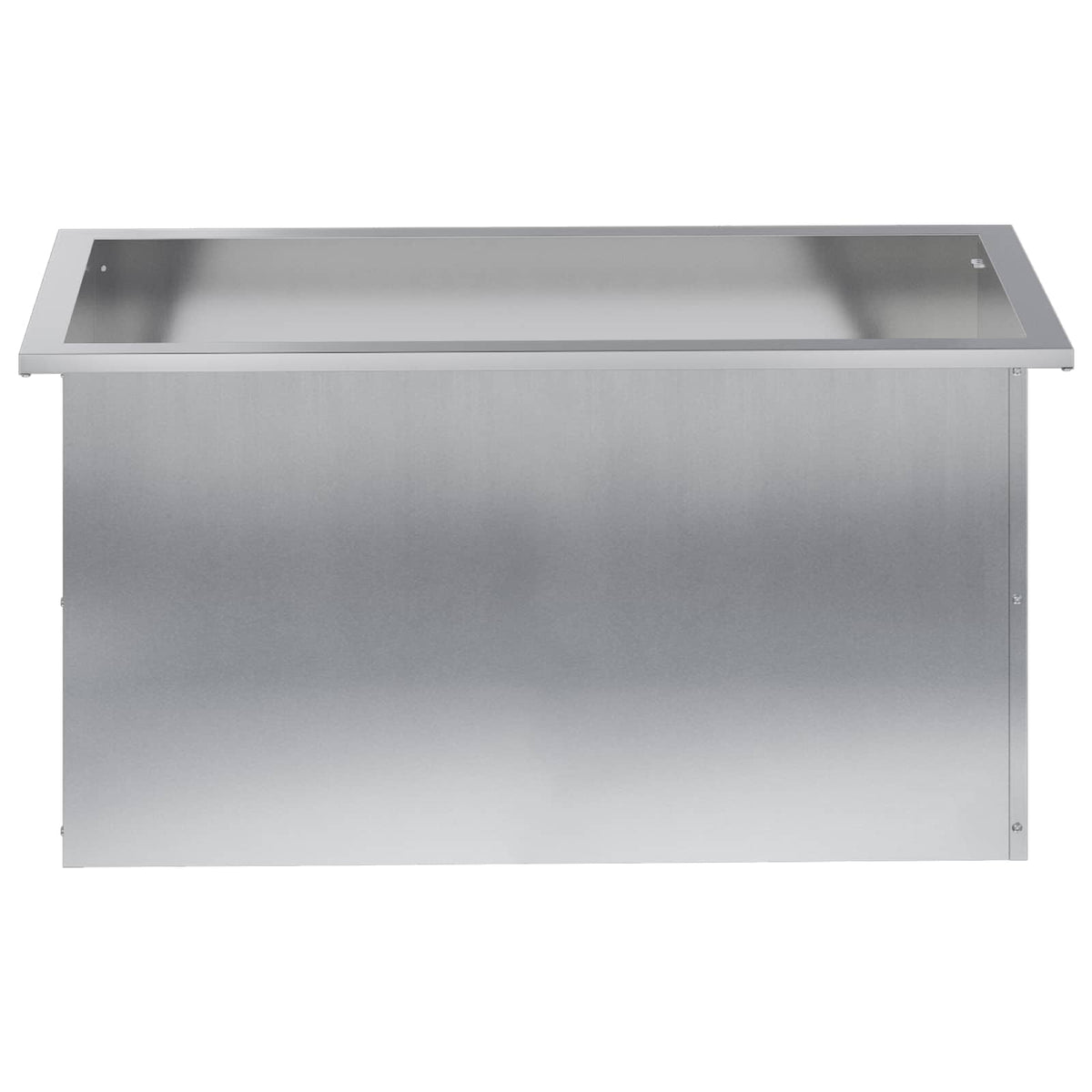 Plantenbak met led 2 st zilver 40 x 80 x 40 cm