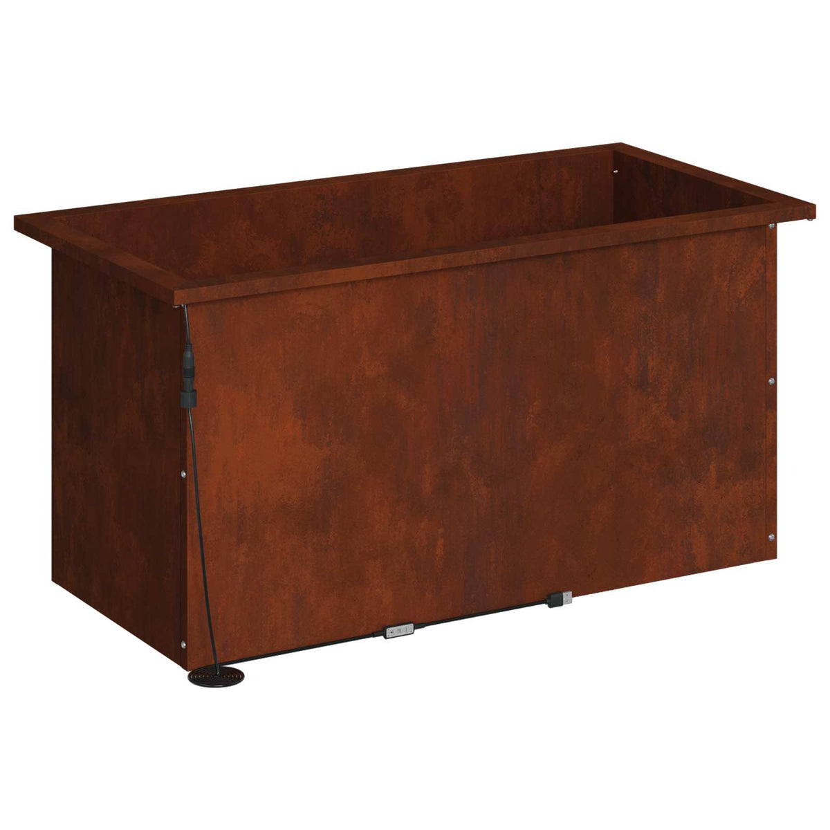 Plantenbak met led Roestkleurig 40 x 80 x 40 cm weervast staal