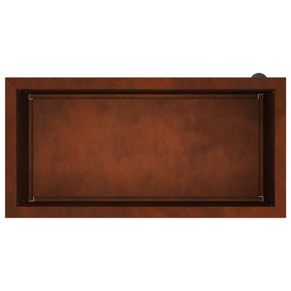 Plantenbak met led Roestkleurig 40 x 80 x 40 cm weervast staal