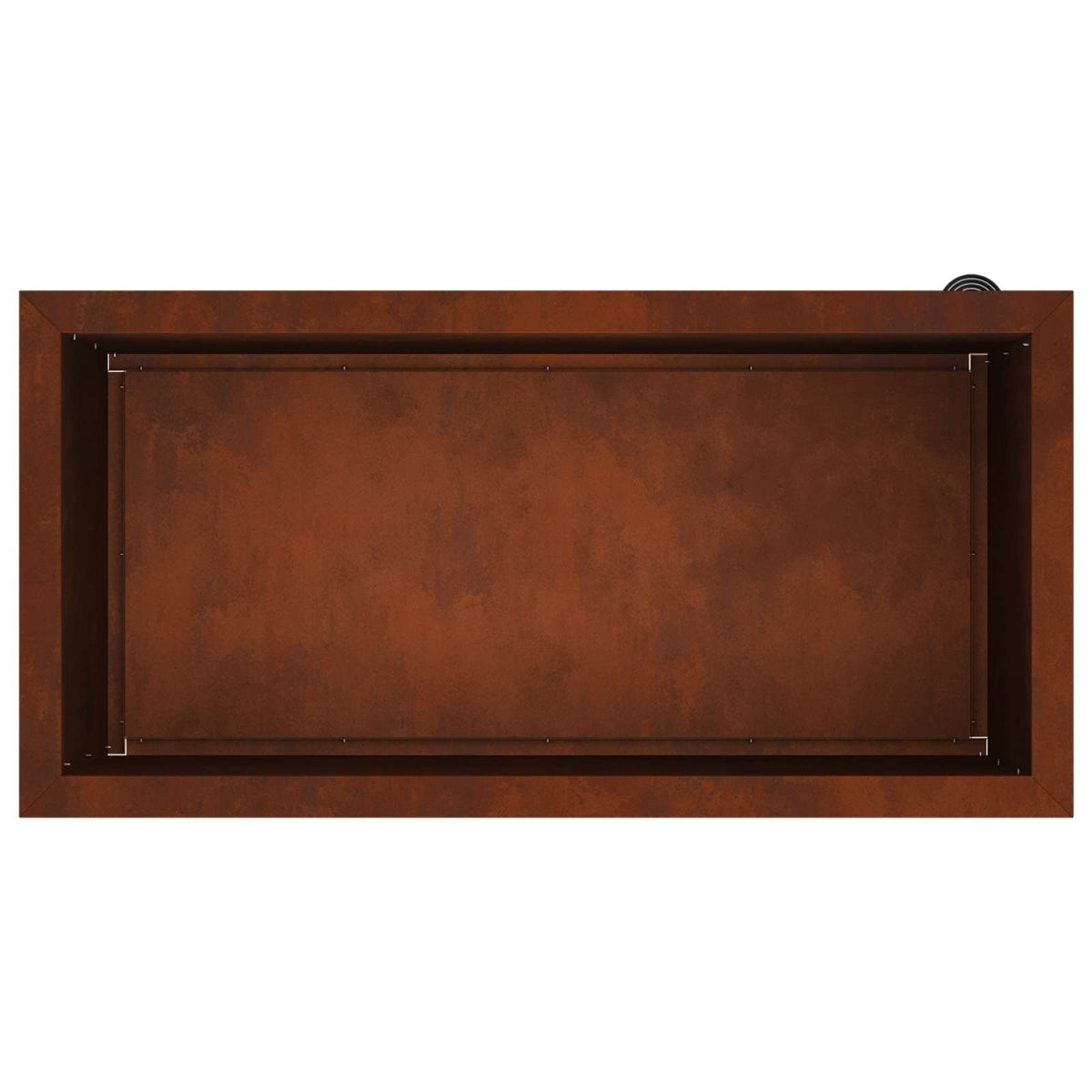 Plantenbak met led 2 st Roestkleurig 40 x 80 x 40 cm