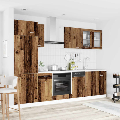 Keuken Eenheid Lyon 8 pcs Oud hout Bewerkt hout
