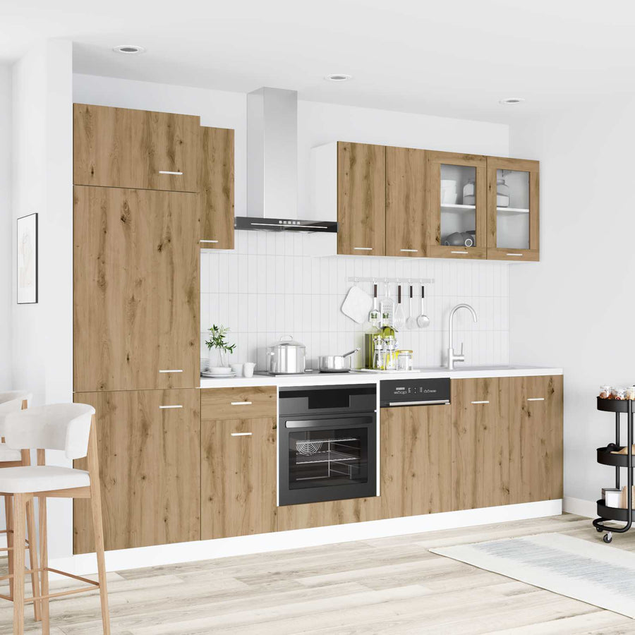 Keuken Eenheid Lyon 8 pcs Artisanaal eiken Bewerkt hout