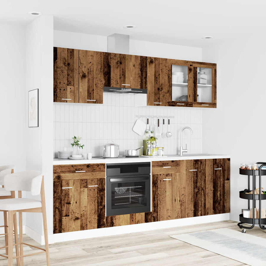 Keuken Eenheid Lyon 8 pcs Bewerkt hout