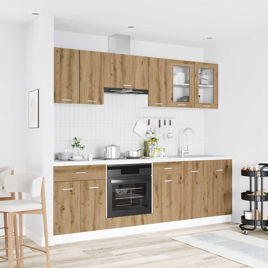 Keuken Eenheid Lyon 8 pcs Bewerkt hout