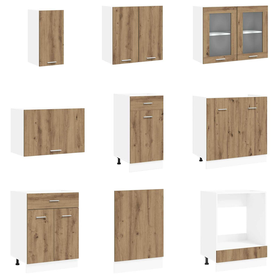 Keuken Eenheid Lyon 8 pcs Bewerkt hout