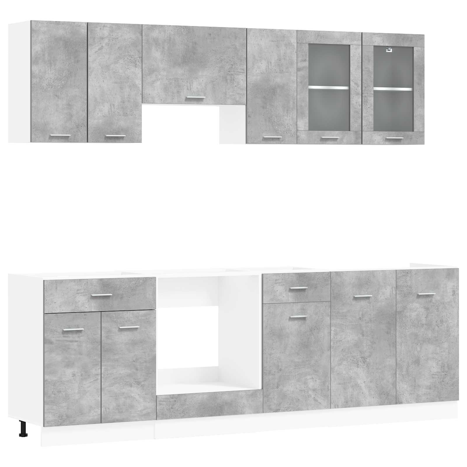 Keuken Eenheid Lyon 8 pcs Bewerkt hout
