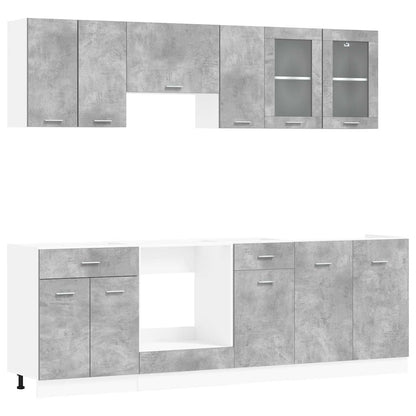Keuken Eenheid Lyon 8 pcs Bewerkt hout