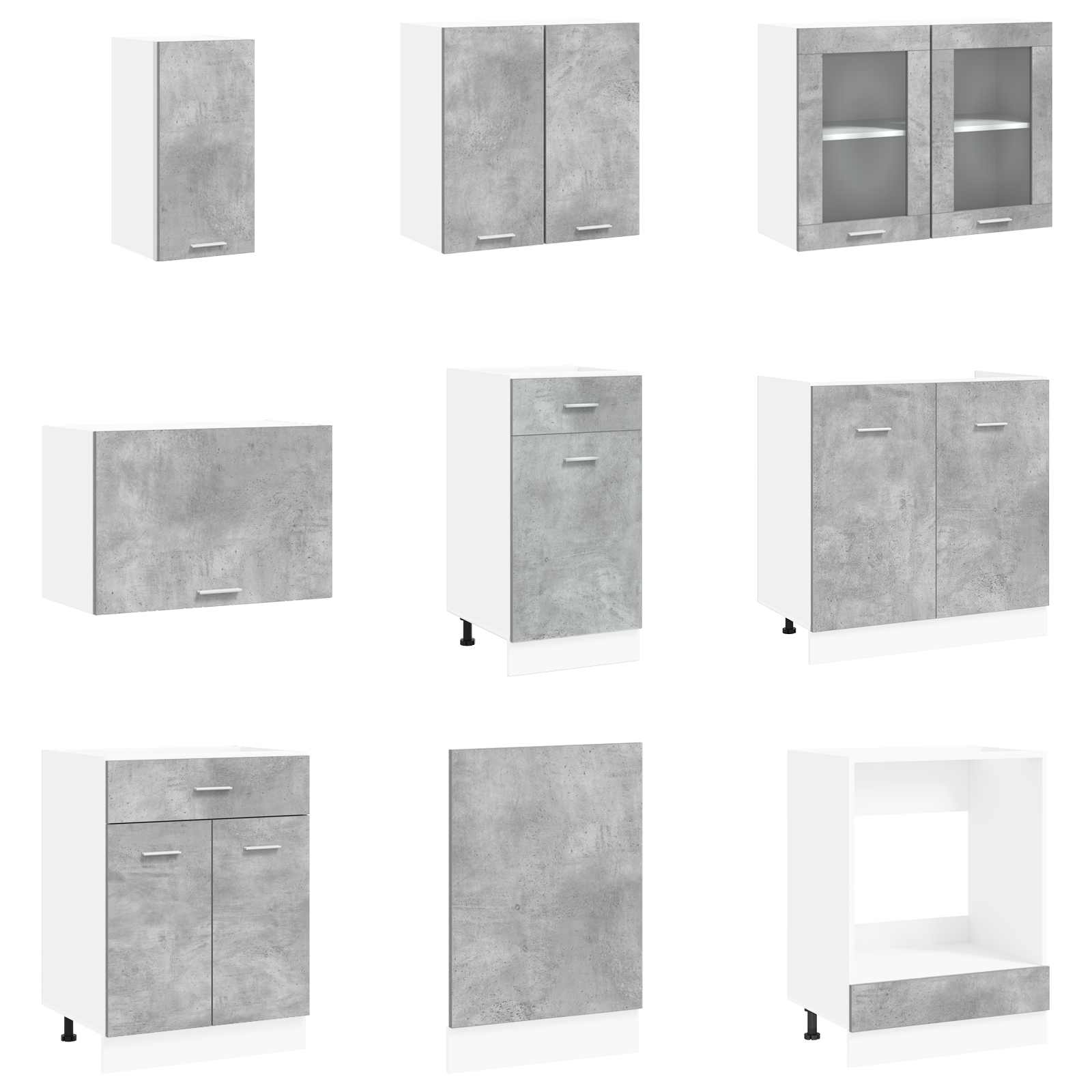 Keuken Eenheid Lyon 8 pcs Bewerkt hout