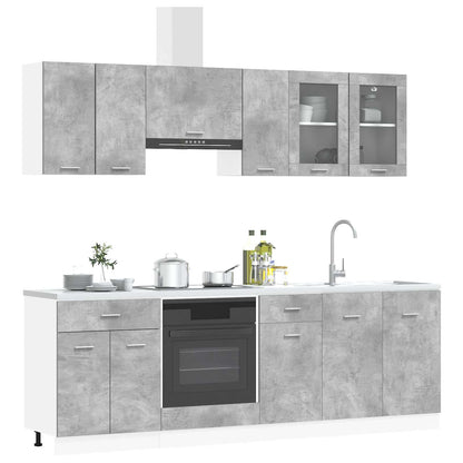 Keuken Eenheid Lyon 8 pcs Bewerkt hout