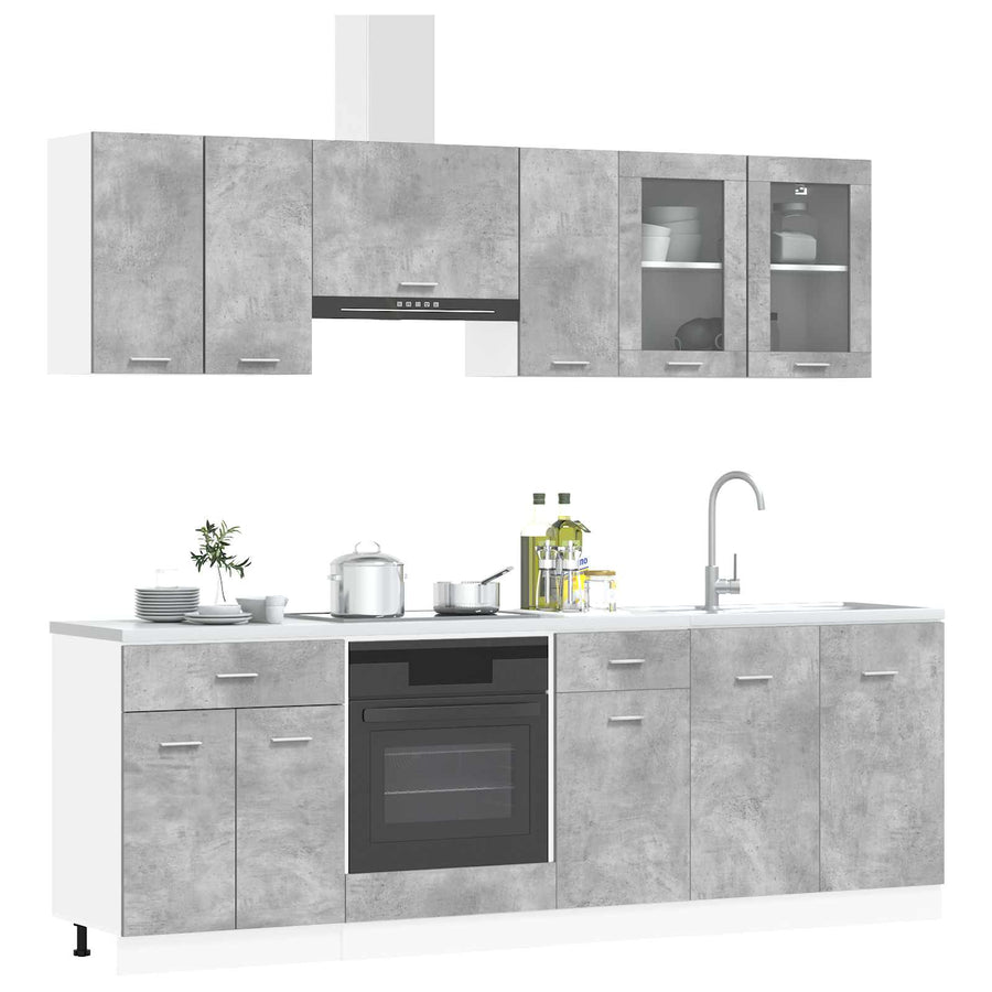 Keuken Eenheid Lyon 8 pcs Bewerkt hout