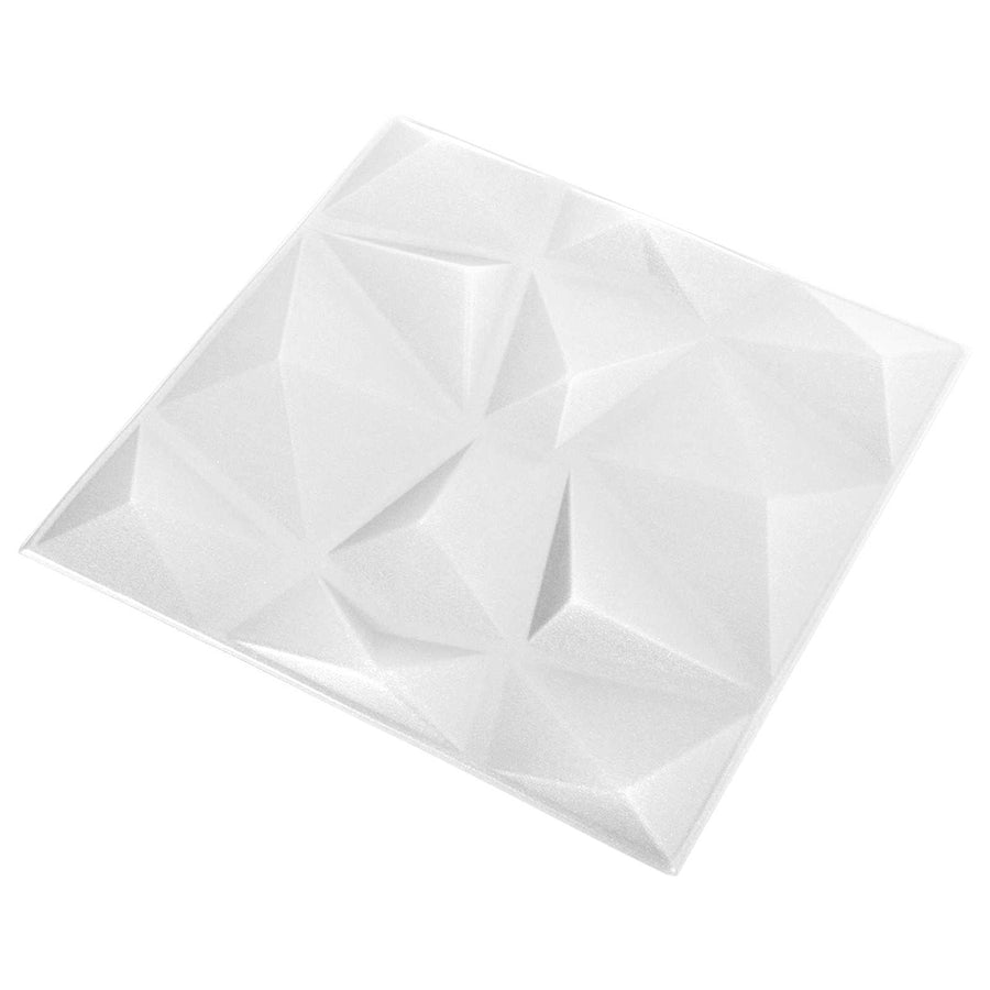 Wandpanelen 12 pcs Diamant Wit 50 x 50 cm XPS Schuim