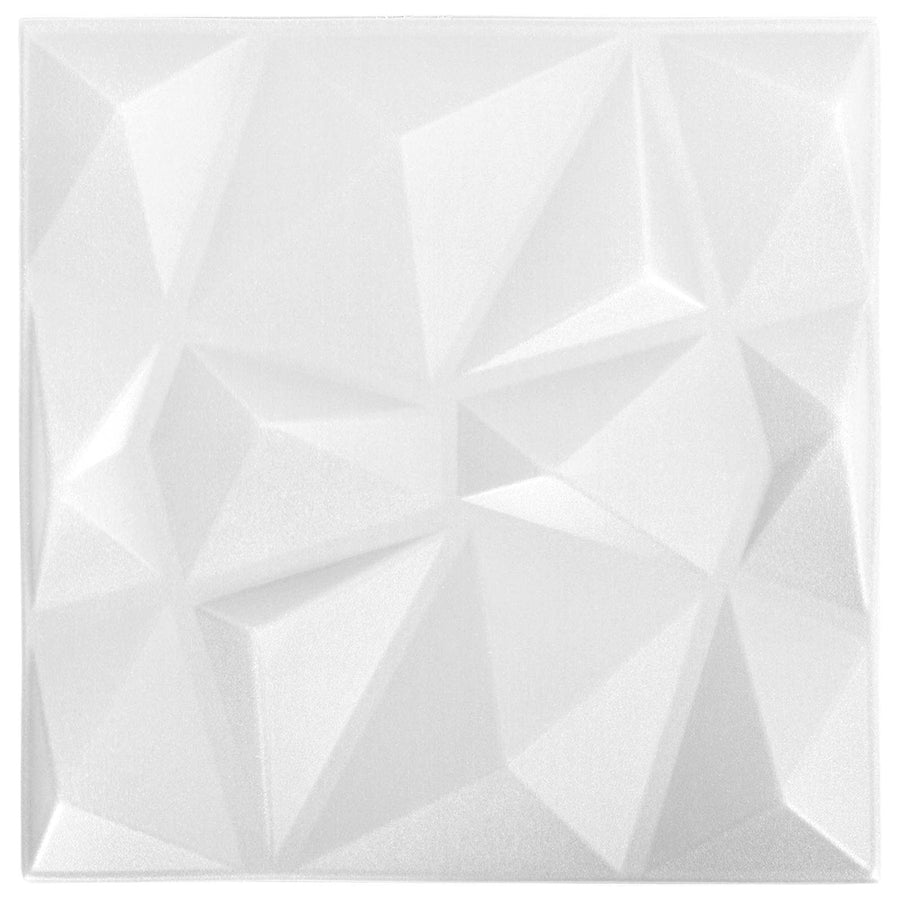 Wandpanelen 24 pcs Diamant Wit 50 x 50 cm XPS Schuim