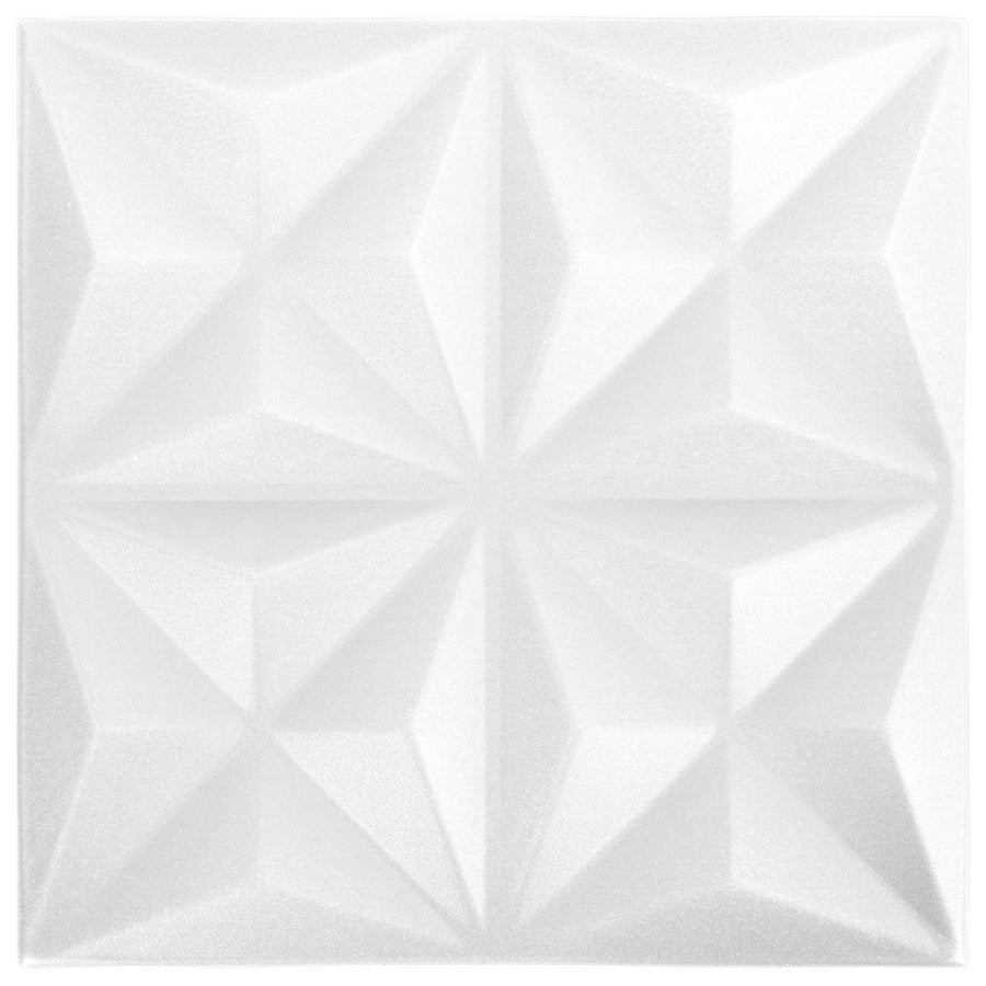 Wandpanelen 24 pcs Origami Wit 50 x 50 cm XPS Schuim