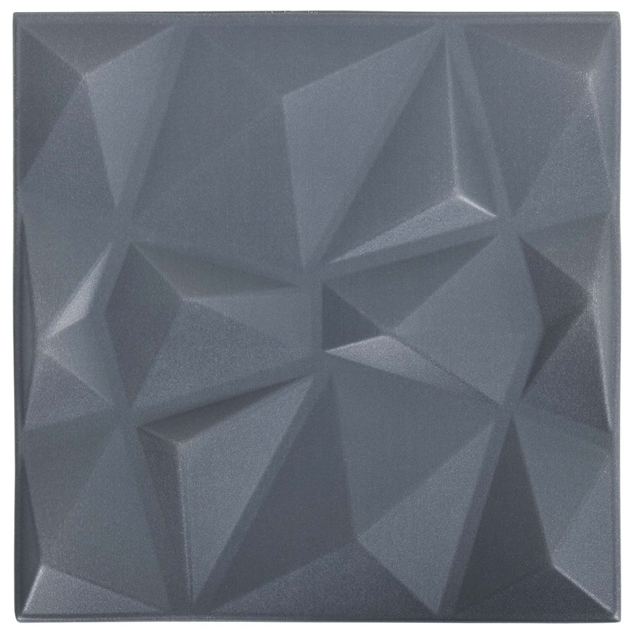 Wandpanelen 12 pcs Diamant Grijs 50 x 50 cm XPS Schuim