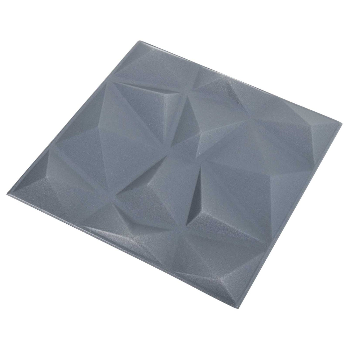 Wandpanelen 48 pcs Diamant Grijs 50 x 50 cm XPS Schuim