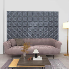 Wandpanelen 24 pcs Origami Grijs 50 x 50 cm XPS Schuim