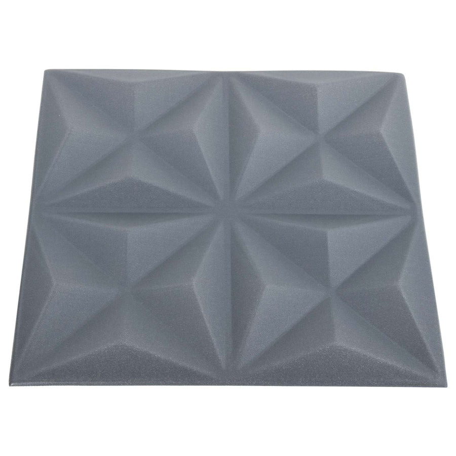 Wandpanelen 48 pcs Origami Grijs 50 x 50 cm XPS Schuim