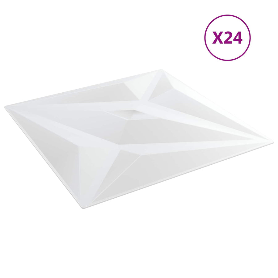 Wandpanelen Ster 24 pcs Witte Ster 50 x 50 cm XPS Schuim