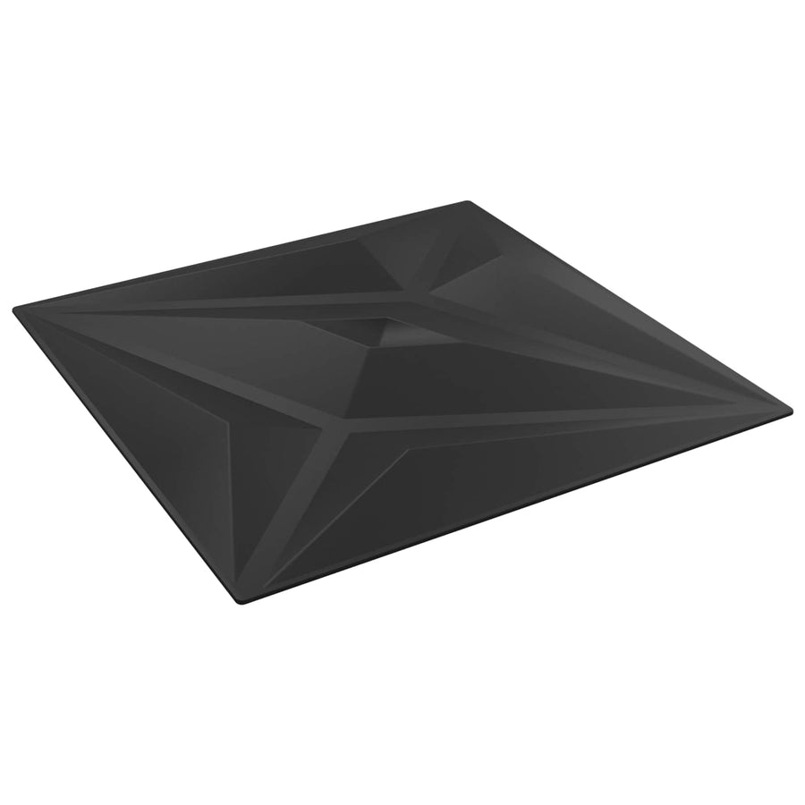 Wandpanelen Ster 48 pcs Zwarte Ster 50 x 50 cm XPS Schuim